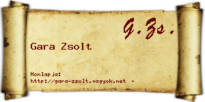 Gara Zsolt névjegykártya